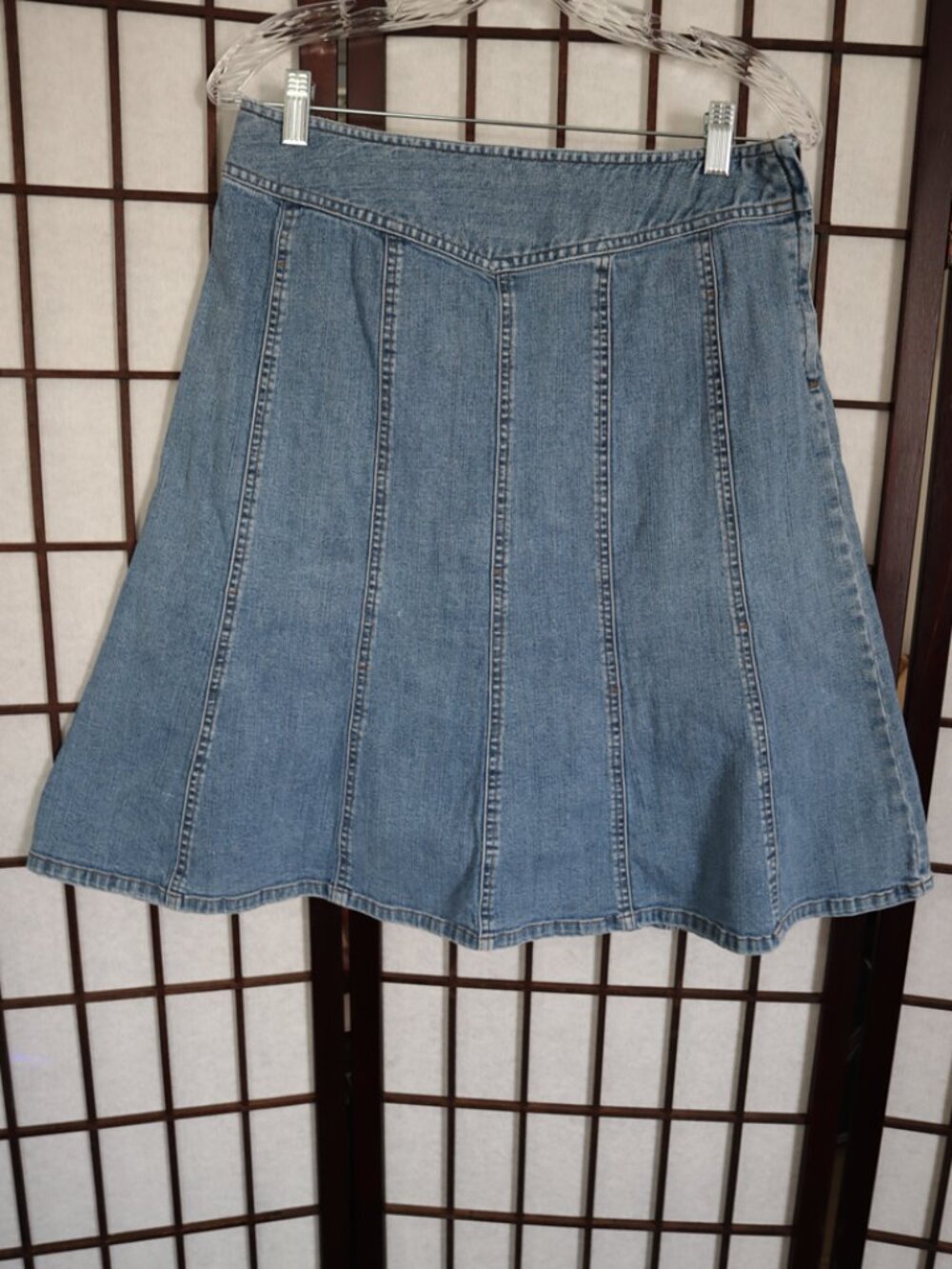 Sigrid Olsen Denim Flare Skirt Size 10